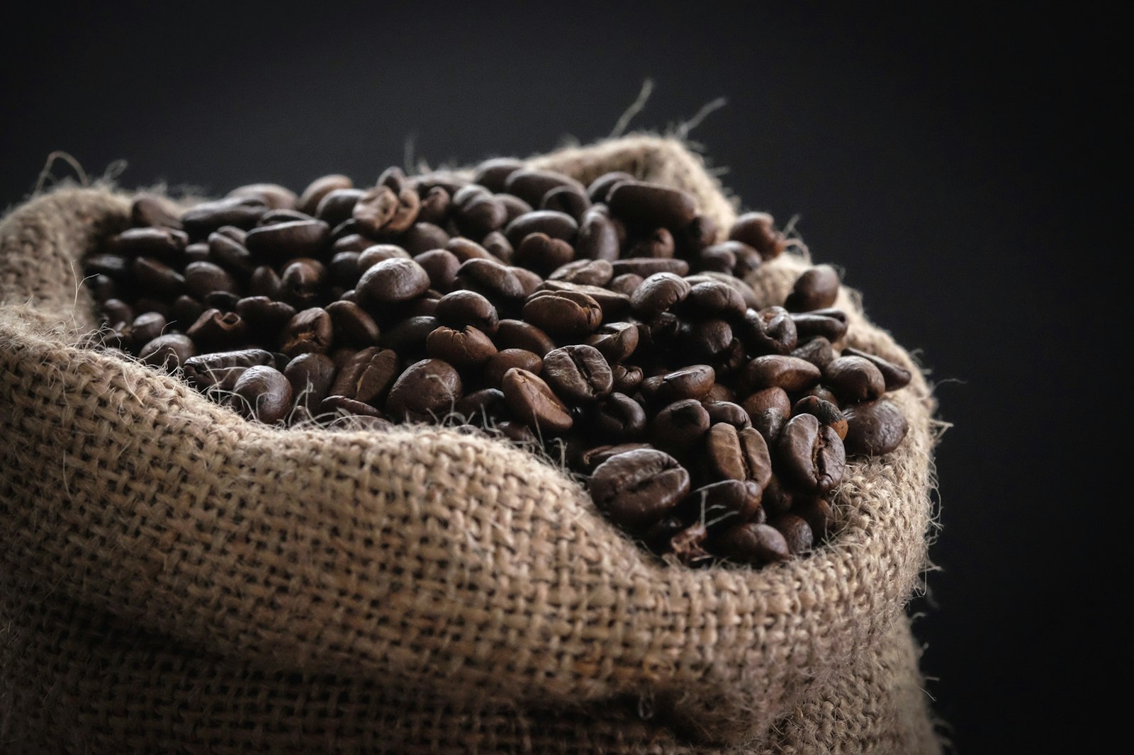 Freshly roasted coffee beans
