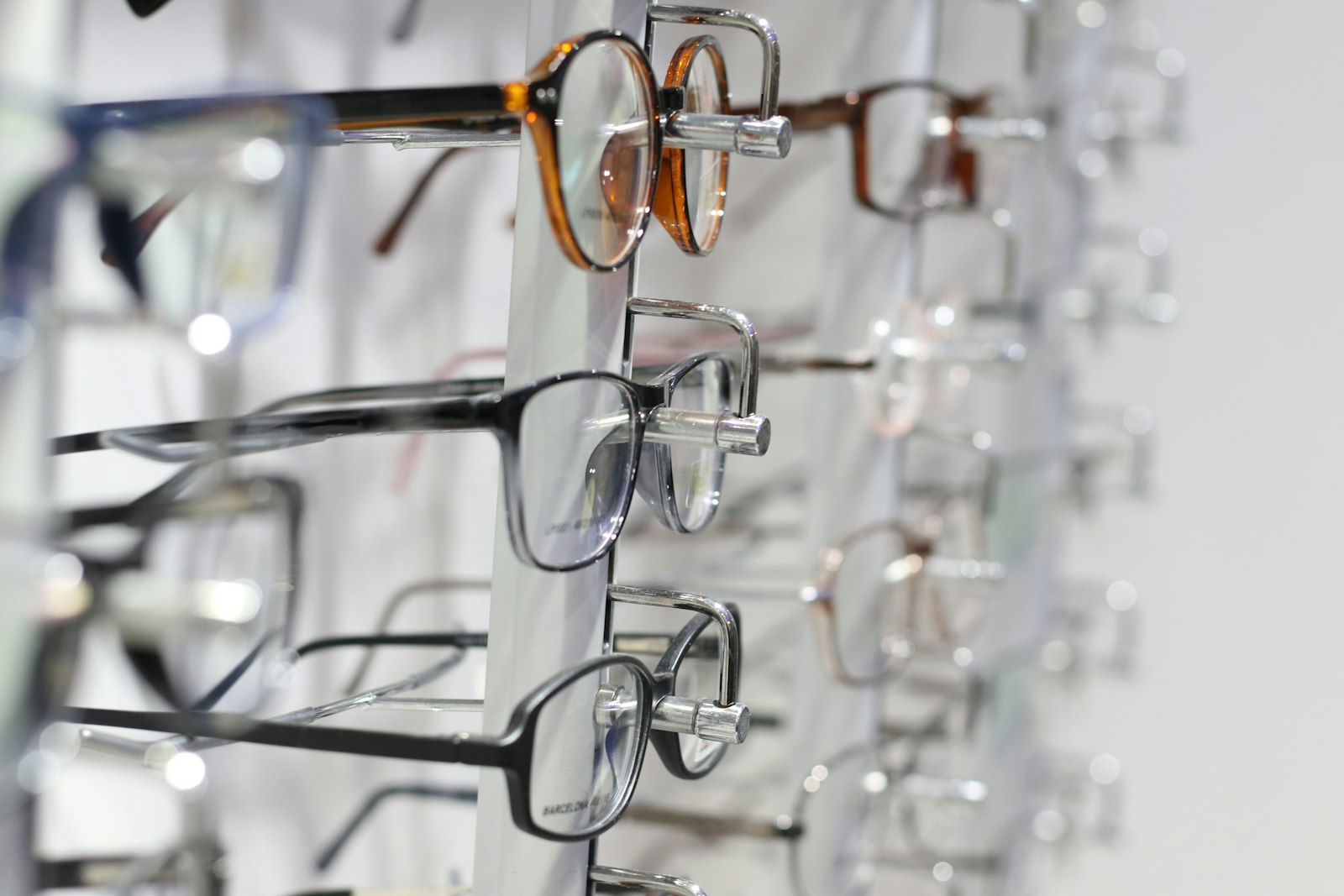 A wall of Frame frames on display