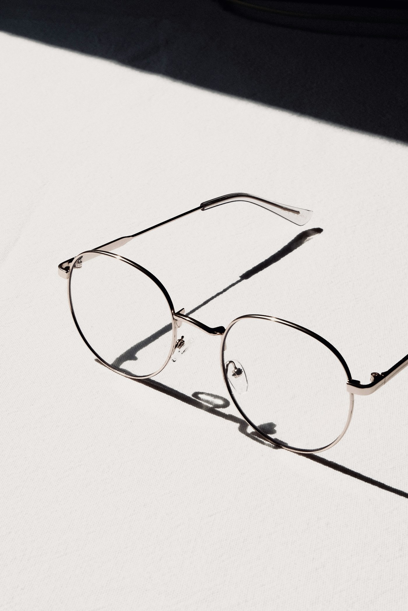 A thin metal frame on white