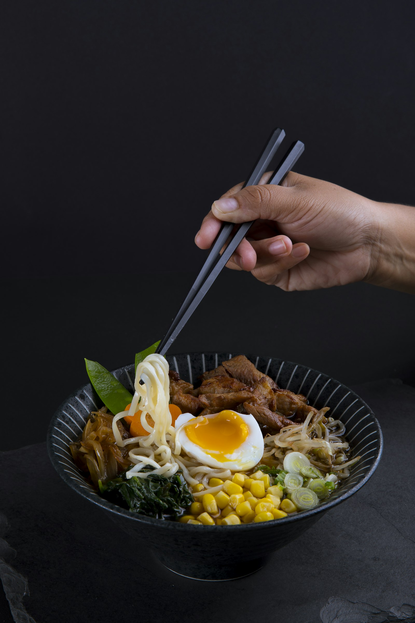 Noodles pulled by hand