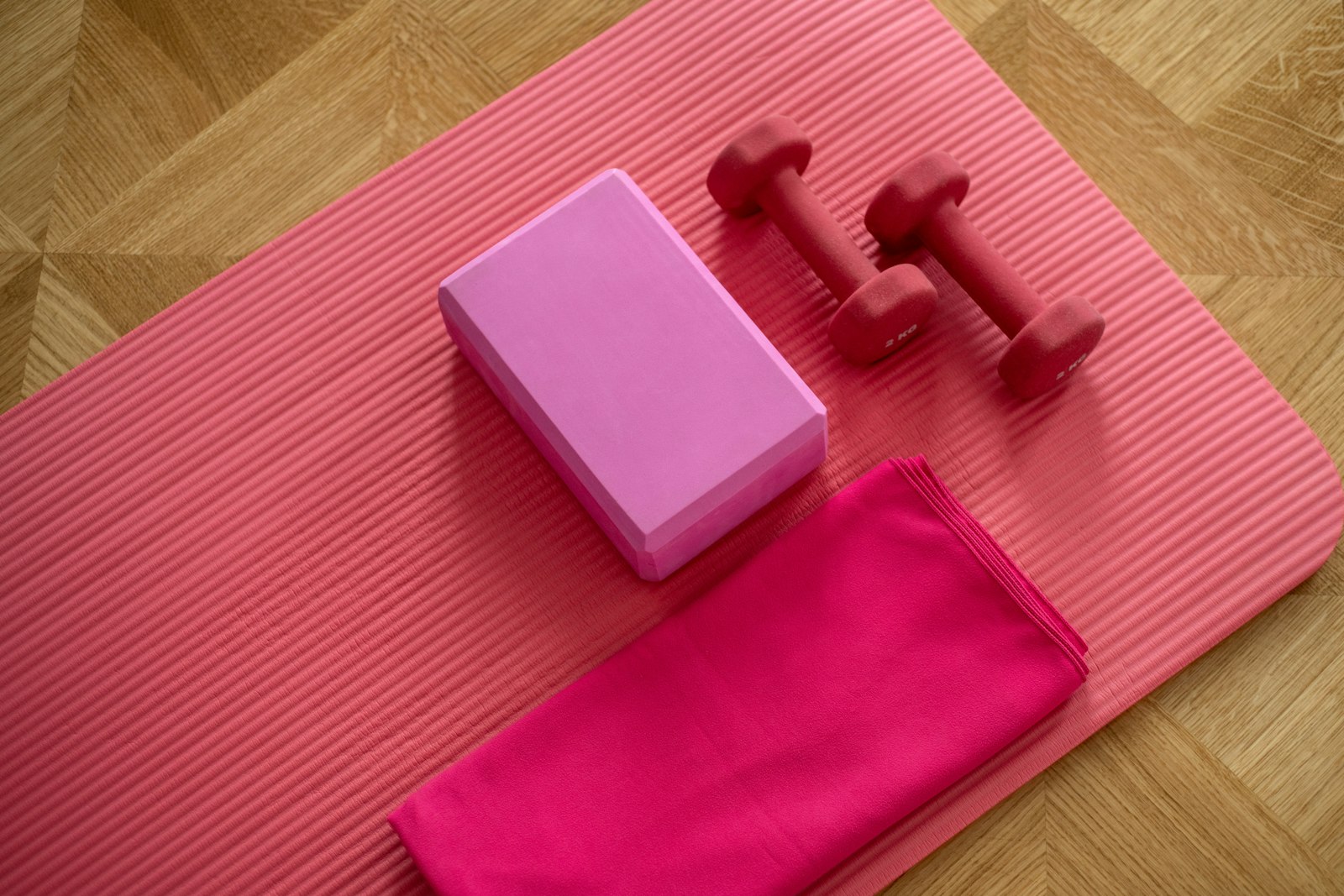 Mat pilates class in a light studio