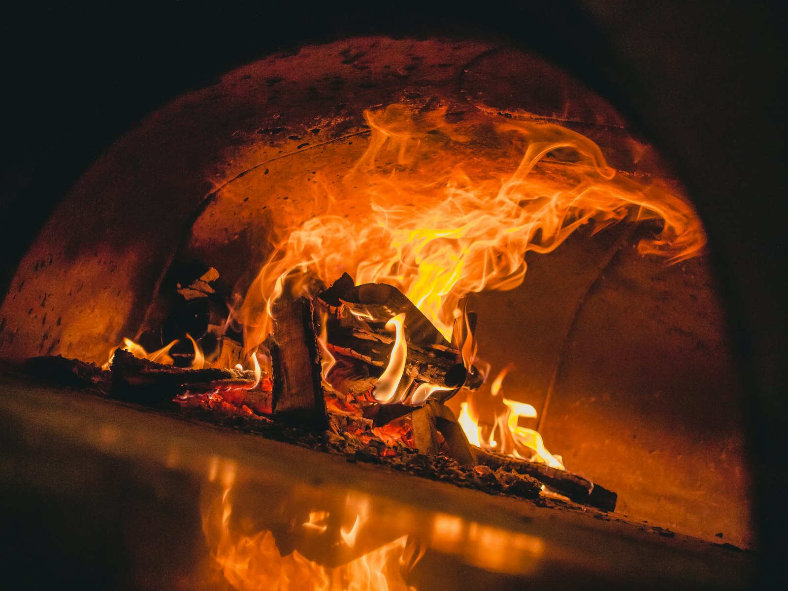 Cooking over the wood fire
